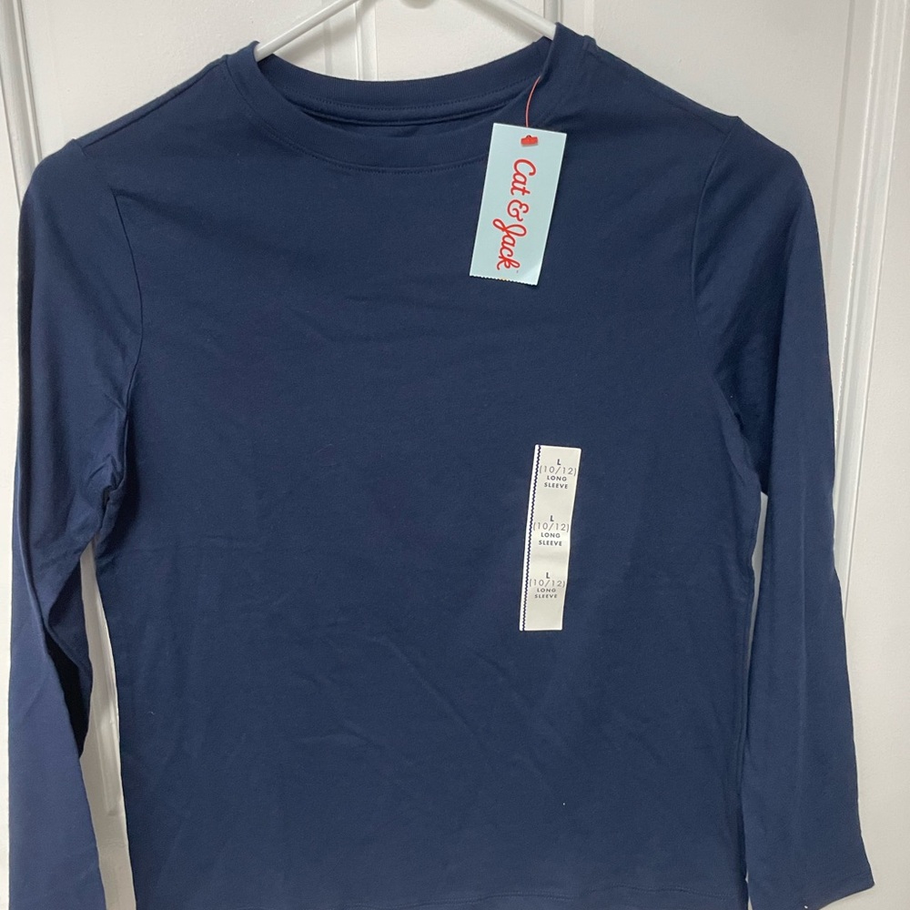 Cat & Jack Kids Dark Blue Long Sleeve Tee